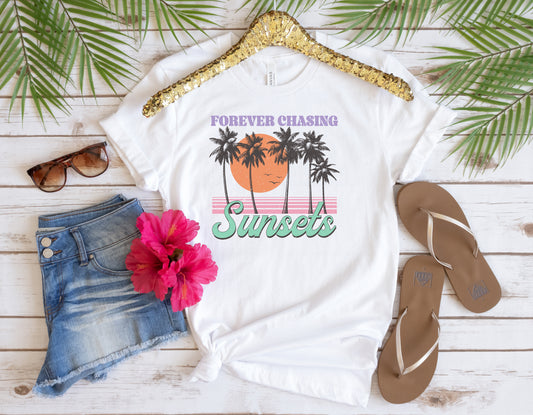 Forever Chasing Summer, Retro Summer Tee, Ladies Relaxed fit