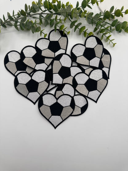 Socer Heart Embroidered Iron-On Patch