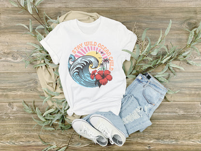 Stay Wild, Retro Summer Tee, Ladies Relaxed fit