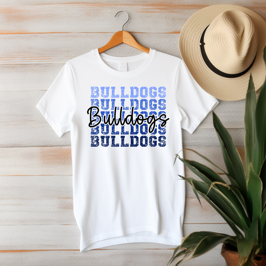 Bulldogs Echo Text Tee - Adult