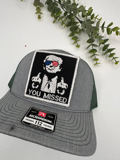 You Missed - patriotic Trump Patch