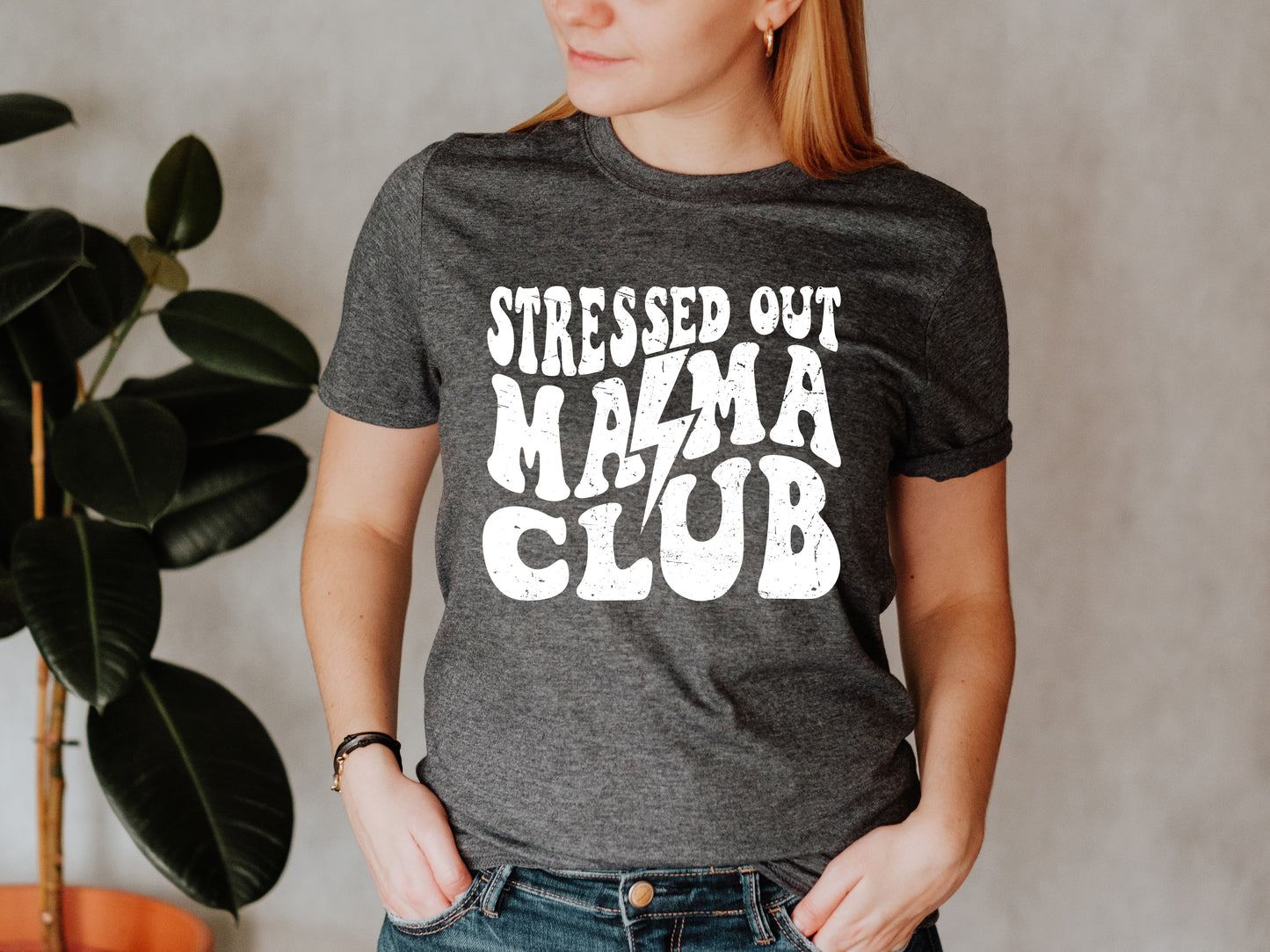 Stressed out Moms Club Unisex Fit T-Shirt, Adult Sizes S-4XL