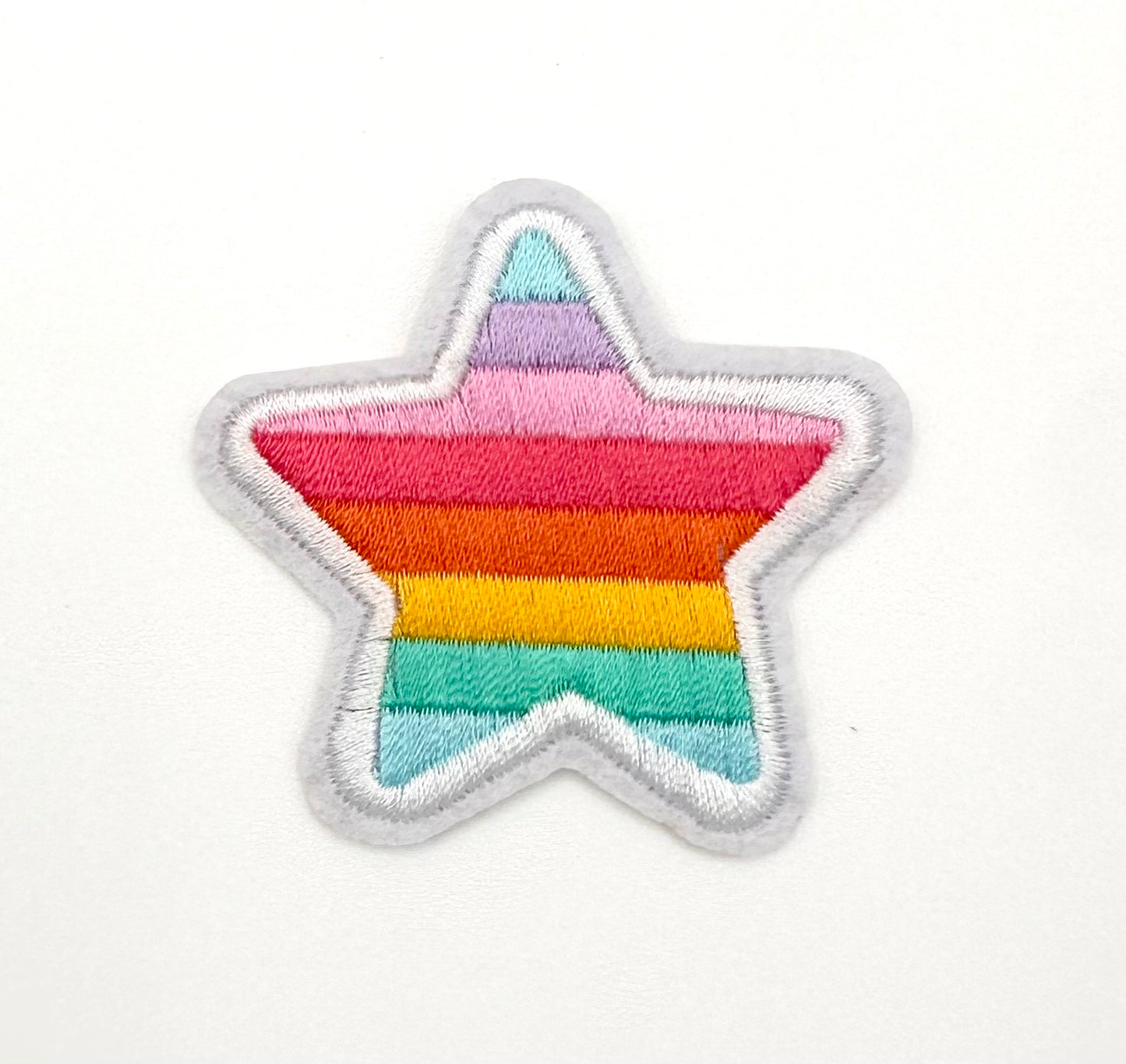 Retro Rainbow Star Patch -2.25”