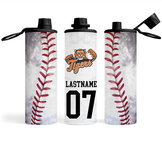 Customized Baseball Water Bottle