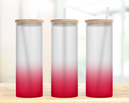 Just a Girl Who Loves... Gift for animal-lovers, 25 oz Frosted Glass Tumbler with Bamboo Lid