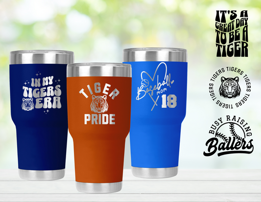 Tiger Baseball 30oz Insulated Tumblers