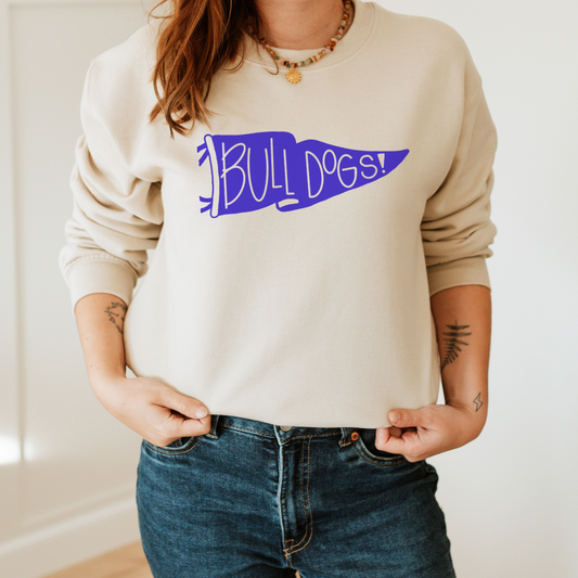 Bulldogs Spirit Crewneck Sweatshirt, Unisex, Adult Sizing