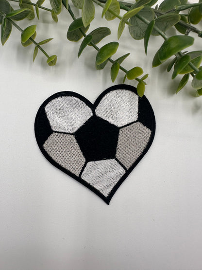 Socer Heart Embroidered Iron-On Patch