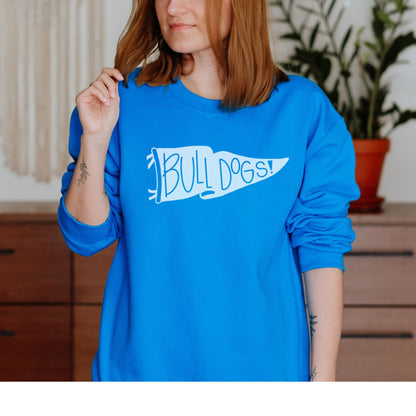 Bulldogs Spirit Crewneck Sweatshirt, Unisex, Adult Sizing