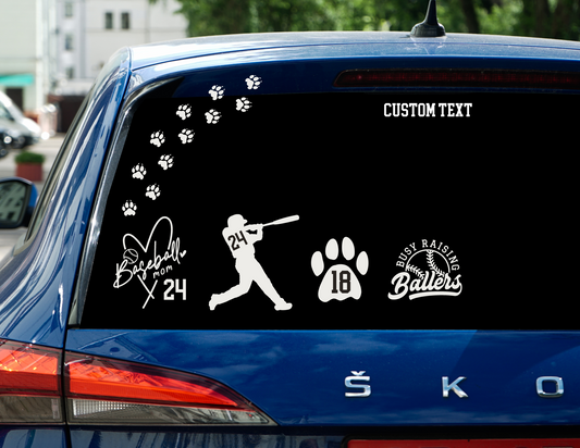 Baseball Car Window Decals Stickers