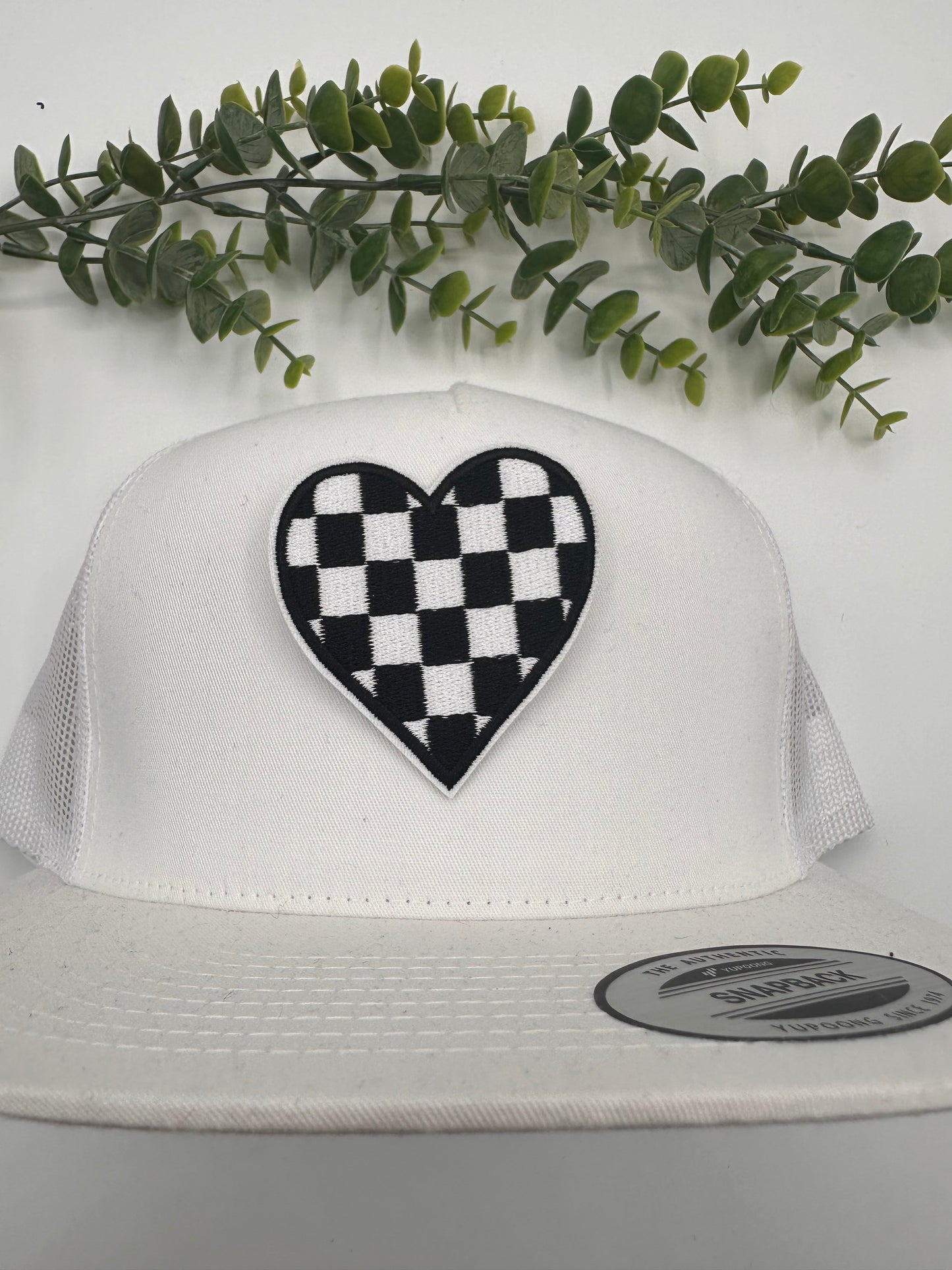 Checkered Heart Patches- Iron On VARIOUS COLORS