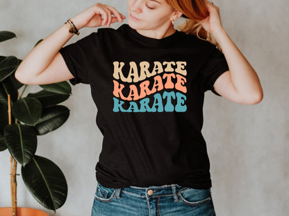 KARATE Wavy Text Tee Unisex Fit T-Shirt, Adult