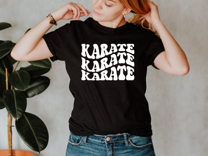 KARATE Wavy Text Tee Unisex Fit T-Shirt, Adult