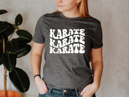 KARATE Wavy Text Tee Unisex Fit T-Shirt, Adult