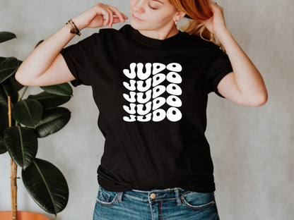 JUDO Wavy Text Tee Unisex Fit T-Shirt, Adult