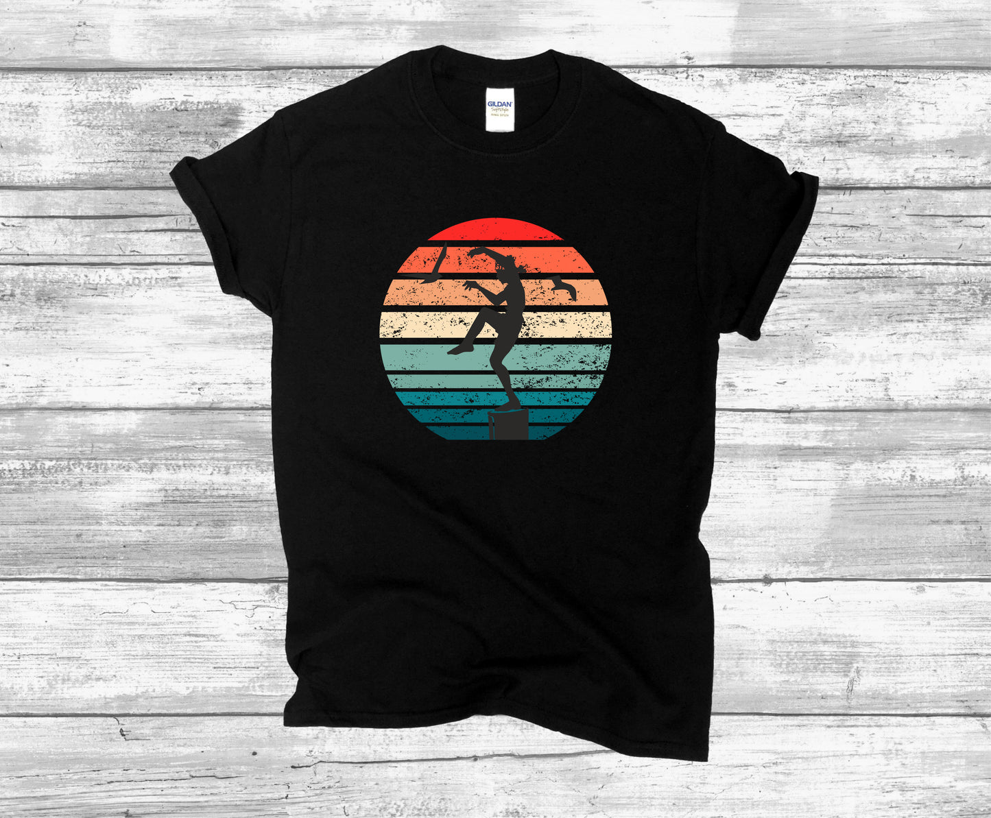 Retro Sunset Crane Kick Unisex T-Shirt, Youth + Adult Sizes