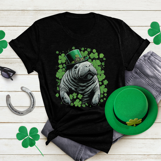 Manatee St Patricks day  Unisex T-Shirt, ADULT Sizing PRE-ORDER by 3/1