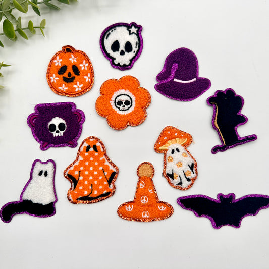 Spooky Cute Chenille Halloween Patch Collection- Ready to Ship