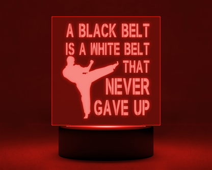 Inspirational Black Belt LED color changing nightlight