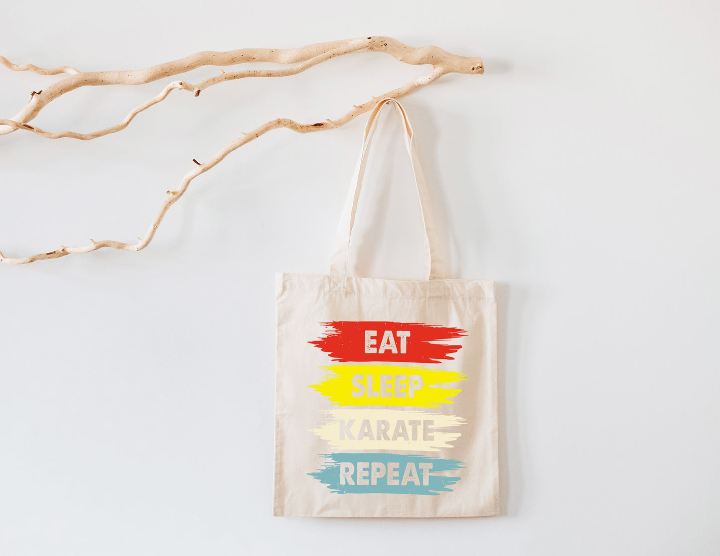 Karate Recycled Cotton Tote Bag, 8 Styles, 15" x 16"