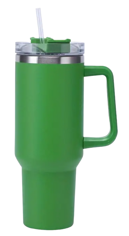 Manatee 40oz Insulated tumbler with handle and straw