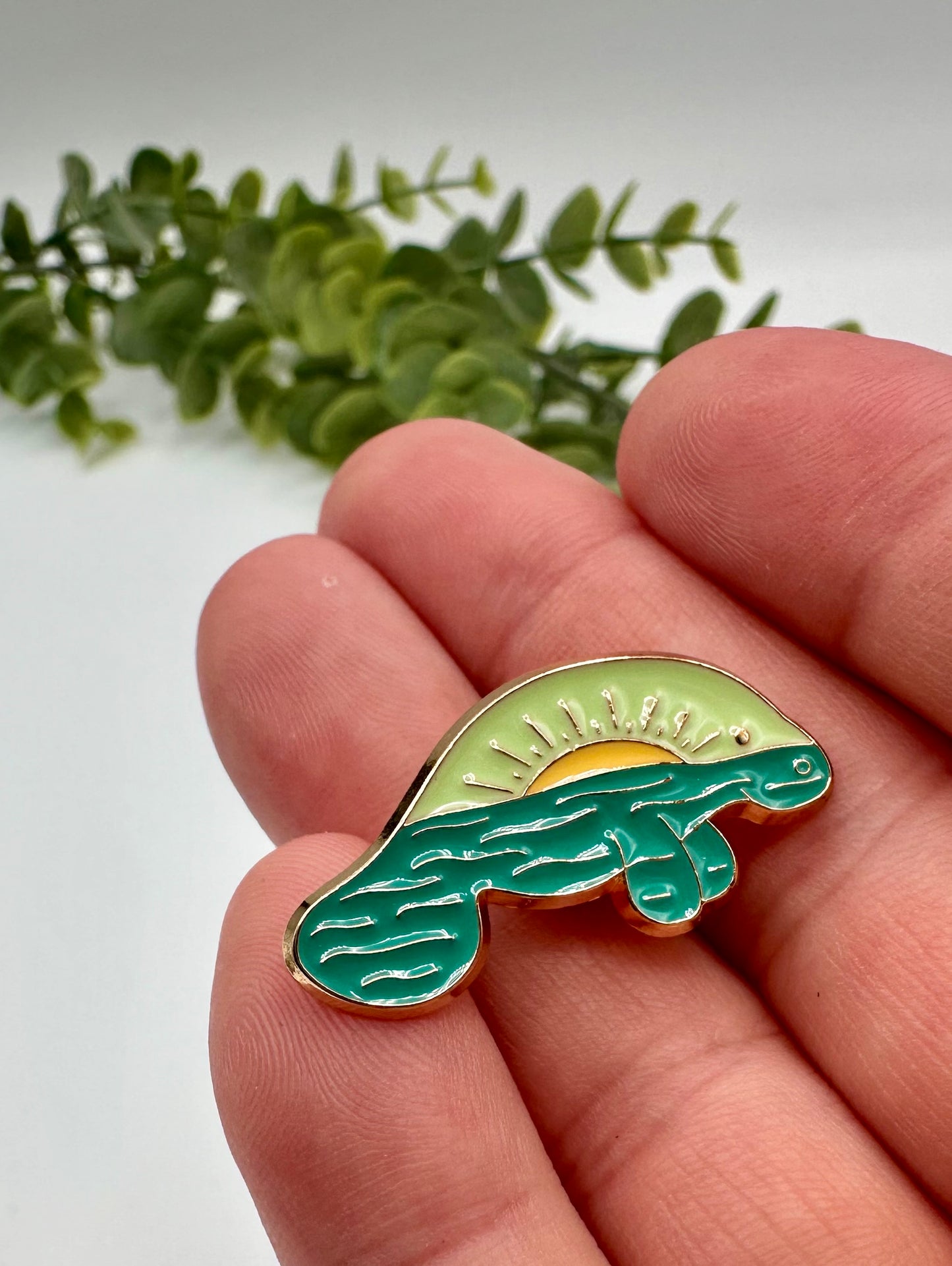 Ocean Animal Enamel Pins -Sharks, Manatees, Whales   BUY 3 GET 1 FREE!!