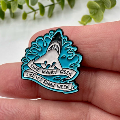 Ocean Animal Enamel Pins -Sharks, Manatees, Whales   BUY 3 GET 1 FREE!!