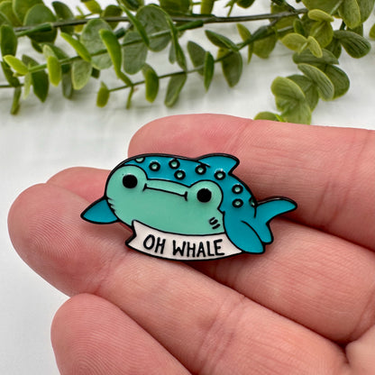 Ocean Animal Enamel Pins -Sharks, Manatees, Whales   BUY 3 GET 1 FREE!!