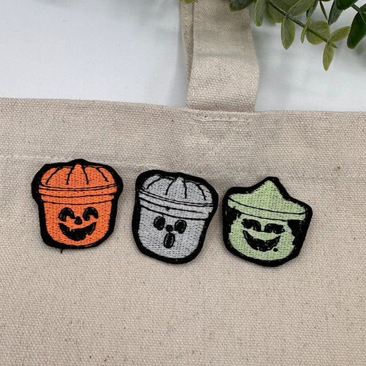 Nostalgic Halloween Treat Pail Patch Trio