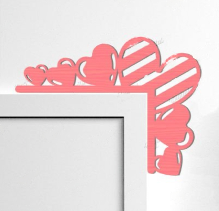 Valentines Day Door Corner Trim Decor