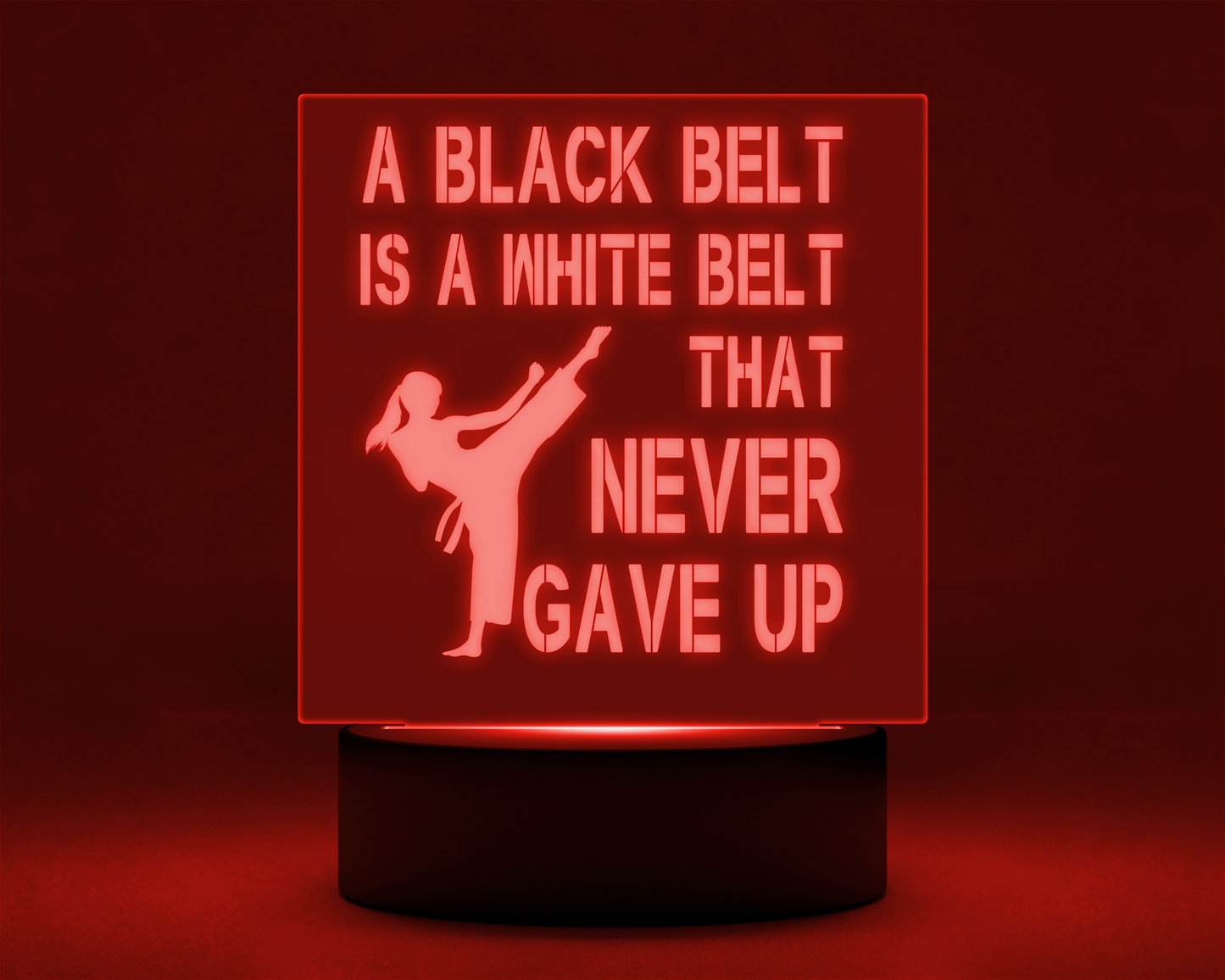 Inspirational Black Belt LED color changing nightlight