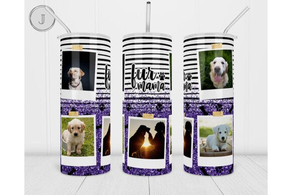 Personalized Dog or Cat Coffee Tumbler - 20oz Stainless Steel Travel Mug for Fur Mama | Customized Gift for Pet Lovers for Mothers Day