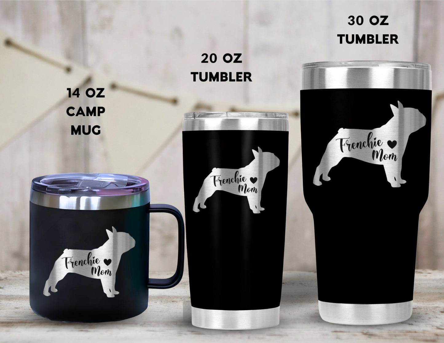 Breed Mom Design Custom Dog Tumbler -20oz, 30 Oz or 14 Oz Stainless Steel Tumbler, 35 Breeds, 14 Colors Double Side Engraving Available.