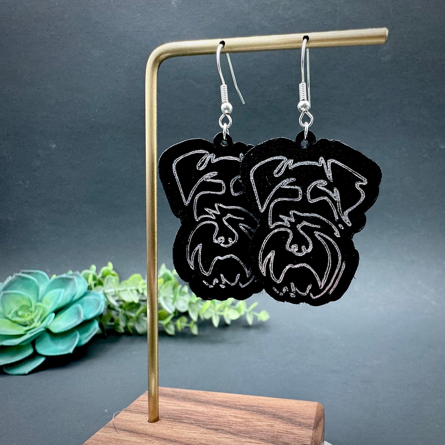 Leather Schnauzer Earrings, perfect for Dog Moms on Mothers Day, Dog Earrings | Dog Mom | Gift for Dog-Lover | Miniature Schnauzer Earrings|