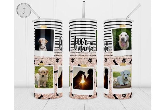 Personalized Dog or Cat Coffee Tumbler - 20oz Stainless Steel Travel Mug for Fur Mama | Customized Gift for Pet Lovers for Mothers Day