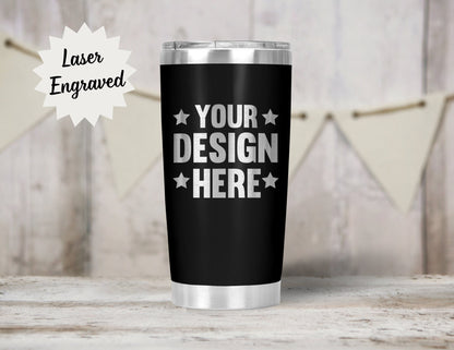 Personalized 20-Ounce Custom Tumbler - Design Your Own - Ideal for Weddings, Bridal Party Gifts, Vacations, and Special Occasions