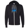 Unisex Heathered French Terry Full-Zip Hooded Sweatshirt Thumbnail