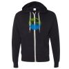 Unisex Heathered French Terry Full-Zip Hooded Sweatshirt Thumbnail